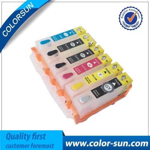 6pcs for Canon PGI-725 CLI-726 PGI725 Refillable Ink Cartridges empty for Canon MG8170 MG6170 with ARC chips