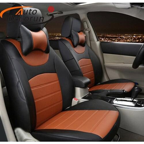 AutoDecorun Custom cover seat PU leather for Renault Kadjar 2017 2016 seat cover cars accessories seat cushion support 16PCS/set