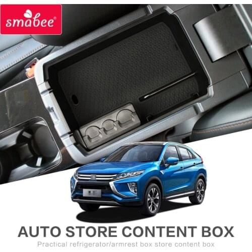 Smabee Car central armrest box For MITSUBISHI ECLIPSE CROSS 2018-2019 Interior Accessories Stowing Coin storage Tidying