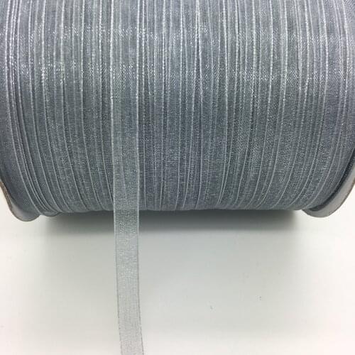 Free Shipping 10yds/lot 1/4" 6mm Gray Organza Ribbon Bow Hair Wedding Decoration Lace Crafts