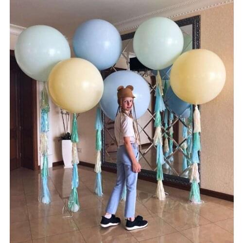 2pcs 18 inch Big Macaron Latex Balloon Candy Color Pure Globos Wedding Birthday Party Decoration Baby Shower Decor Large ball