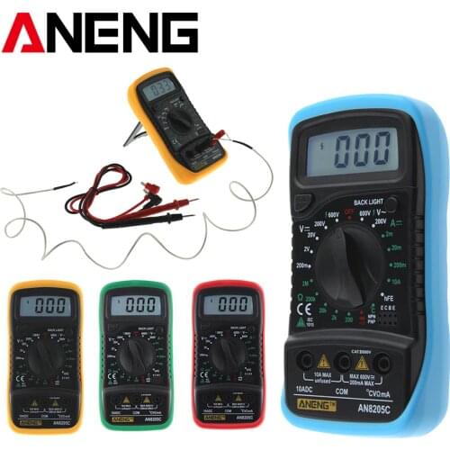 AN8205C Thermometry Digital Multimeter Voltmeter Ammeter AC DC OHM Volt Tester Test Temperature Gauge Meter Test