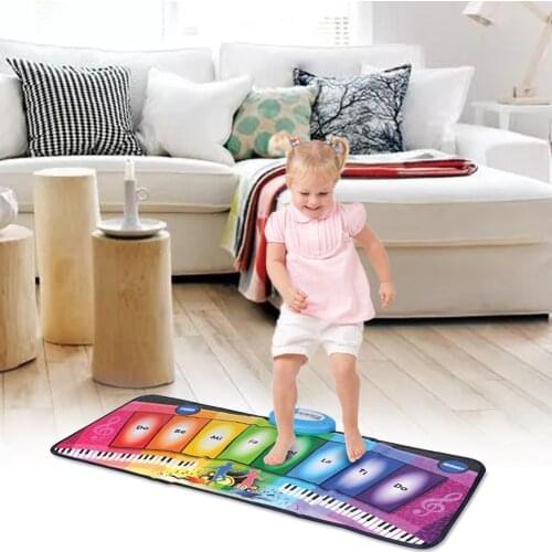 Childrens Music Dance Blanket Rainbow Piano Foot Step Light Multi-function Game Pad Toy Children Beautiful Birthday Gift