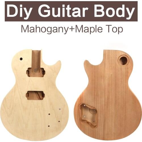 Fit Dit Electric Guitar body Mahogany+Maple Top Unfinished