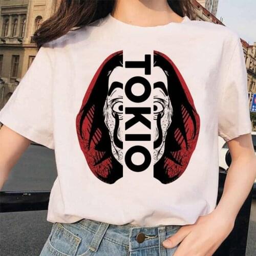 Summer Women Tshirt Tops New Money Heist Tshirt Fashion Short Sleeve Women T Shirt Women Casual Tops Tee Graphic T-shirt