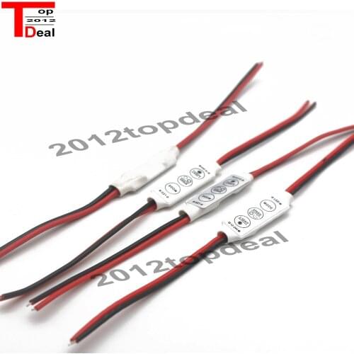 DC12V Mini 3 Keys Single Color LED Controller Brightness Dimmer,Flashing for 3528 5050 5630 5730 LED strip,Free shipping