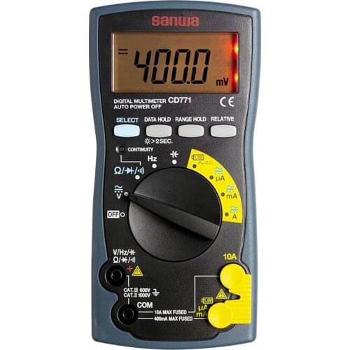 Digital Multimeters Standard type Backlight & Cont. buzzer with LED SANWA CD771