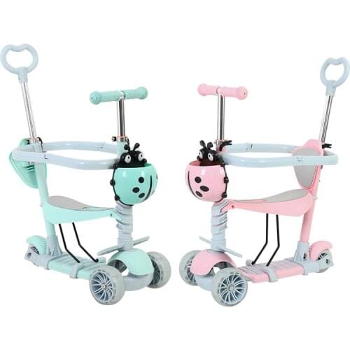 New Wear-resistant And Comfortable Handle Multifunctional Men And Women Non-slip Pedal Flashing Wheel Children Scooter