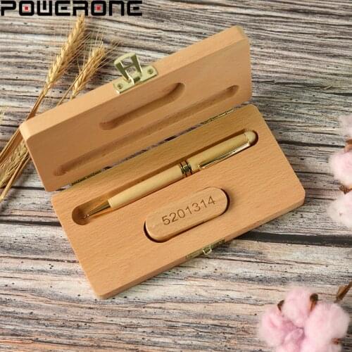 POWERONE usb flash pen drive usb2.0 beech saber pen case 4GB 16GB 32GB 64GB free custom logo data storage U disk creative gifts