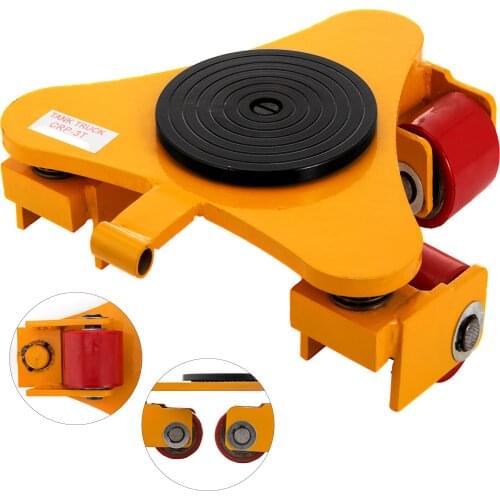 VEVOR 3T Industrial Cargo Pallet Trolley/Small Carrying Tanks/ Machinery Moving Cargo Skates With 360-Degree Rotation Cap