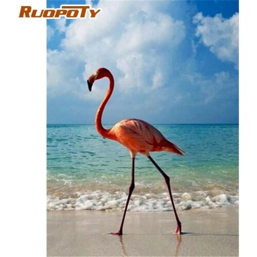 RUOPOTY Frame Picture Diy Painting By Numbers Animals Coloring By Numbers Acrylic Canvas Painting Handpainted Drawing Art