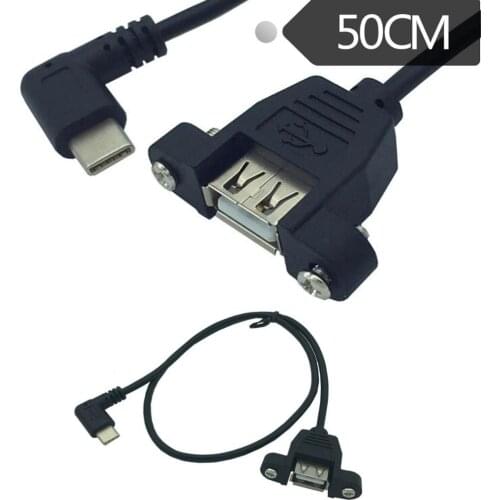 With screw hole to fix USB extension cable with ear USB TYPE-C type-c bezel cable