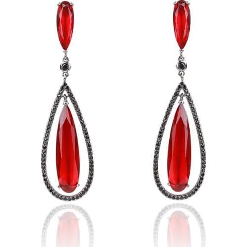 Cubic Zirconia CZ Drop Earrings,Crystals Dangle Earring for Bridal,Girl Prom Party Jewelry CE10636