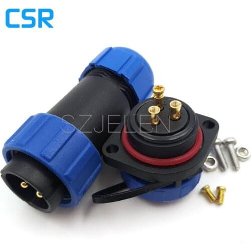 SP2110 , No need to weld, 3-pin Waterproof Connector , IP68, LED waterproof plug and socket, Mechanical power cable connector