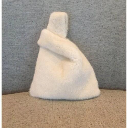 Mink Fur Grass Vest Bag Nuzhen Plush Handbag Winter New Fashion Versatile Hand Bag Plush Bag