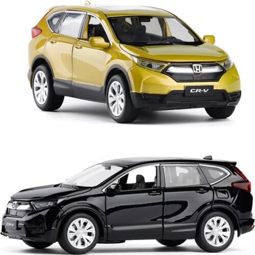 High Simulation 1:32 Scale Pull Back Honda CRV Alloy Car 6 Open Door Music Flash Car Model Toys Metal Diecasts Boy Kids Gifts