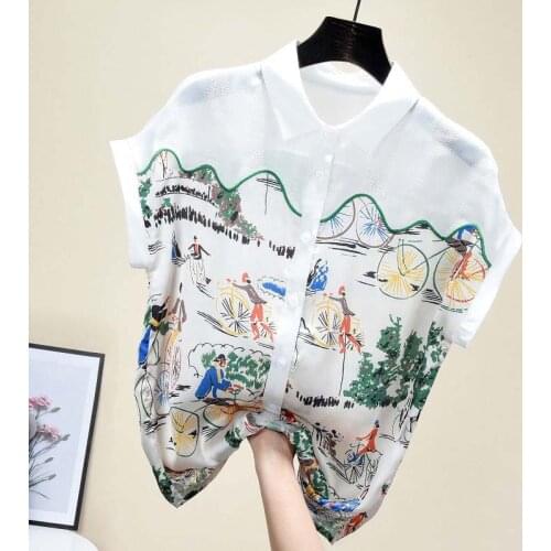 Women Spring Summer Style Chiffon Blouses Shirts Lady Casual Short Sleeve Peter Pan Collar Chiffon Blusas Tops SP293