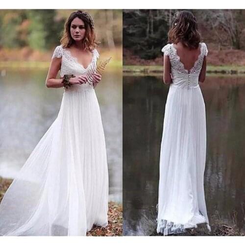 Vestido De Novia New Fashion Summer Wedding Dress 2021 Applique Lace Tulle A Line Beach Wedding Gowns Handmade Trouwjurk