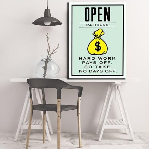 Golden Money Bag Alec Monopoly Only Canvas Prints Picture Modular Paintings For Living Room Poster On The Wall Home Decoration
