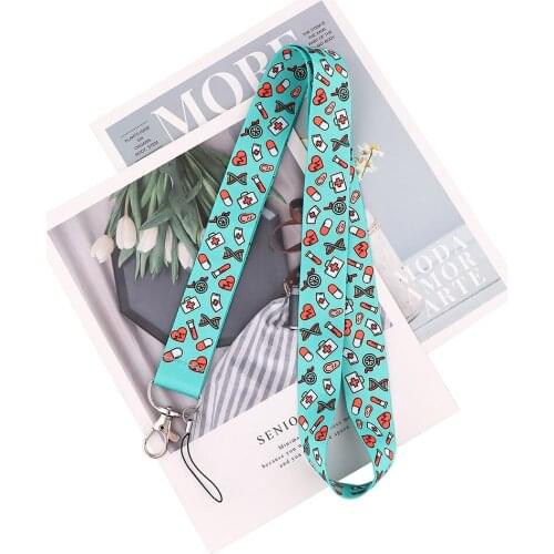 ZF3262 1pcs Medical Doctor Nurse Lanyard Badge ID Lanyards Phone Rope Key Lanyard Neck Straps Hospital Supply Accessories