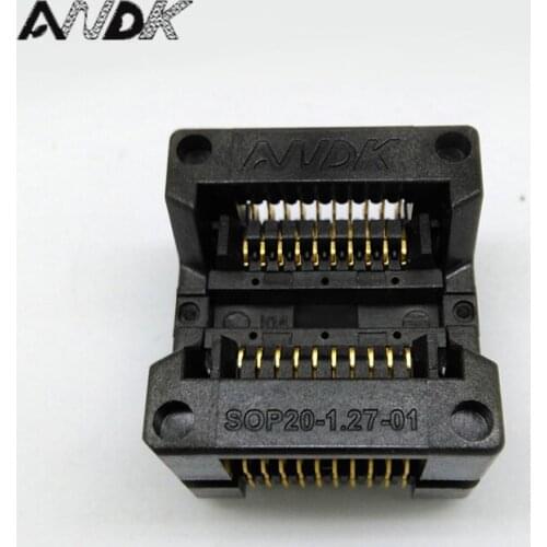 10 pcs / lot SOP20 Burn in Socket OTS20-1.27-01 Chip IC Test Socket Programming Socket Wholesale Programmer Adapter