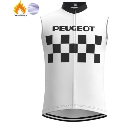 1986 Racing Go Pro Team Man Retro White Cycling Jersey Fleece winter sleeveless Clothing Bike Jersey maillot ciclismo hombre
