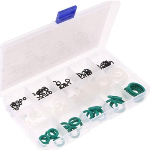 390 Pieces Car Air Conditioning Ring Rubber O Rings Car Repair - 15 Types