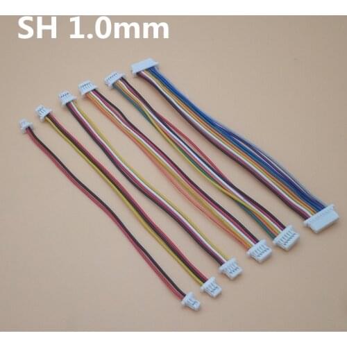 5pcs SH1.0 SH 1.0mm 2/3/4/5/6/7/8/9/10Pin Female & female Connector with cable plug Same direction Length 10cm 28AWG