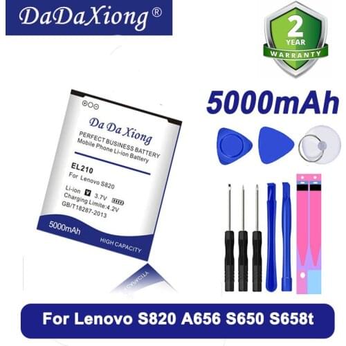 Da Da Xiong 4850mAh BL210 Battery for Lenovo S820 A656 S650 S658t S820E BL210 A770E A536 A750E A766 A658T A828t phone Battery