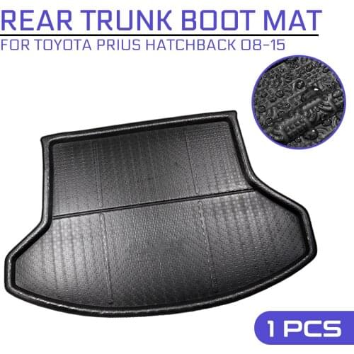 Car Floor Mat Carpet For Toyota Prius Hatchback 2008 2009 2010 2011-2015 Rear Trunk Anti-mud Cover