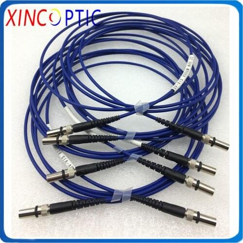 BGSU SUH600um 0.22NA VIS 200-1100nm 3M 3.0mm SMA905-SMA905/ST/FC 3.0mm UV Optimized Quartz/Silica Fiber Metal Core Patch Cord