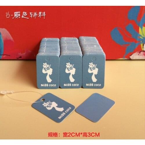Miss Coco tags jewelry tags Size: 30X20mm 500PCS skirt tags350gsqm paper clothing tag , Price Label Tags