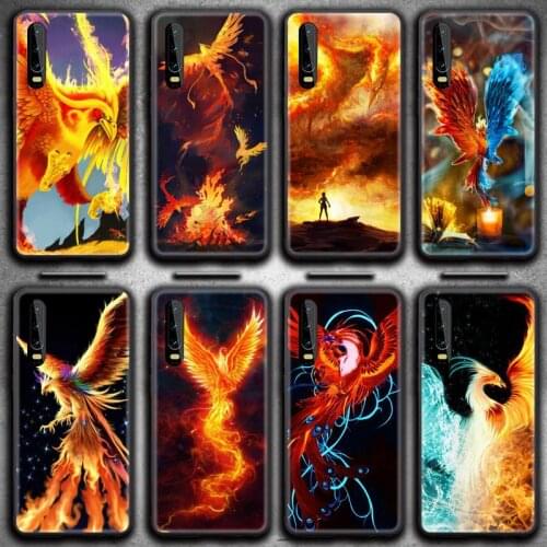 The rising Fire Phoenix bird Art Phone Case for Huawei P20 P30 P40 lite E Pro Mate 30 20 Pro P Smart 2020 P10