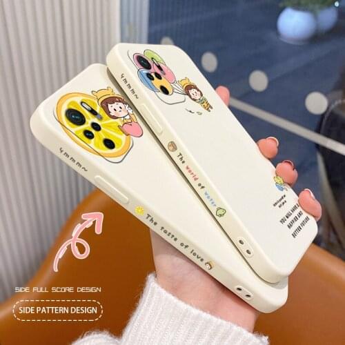 Lemon Maiden Phone Case For Xiaomi Redmi Note 10 10S 9T 9 8 7 Pro MAX Redmi 9 9A K40 K40pro K30 K20 Liquid Silicone Cover