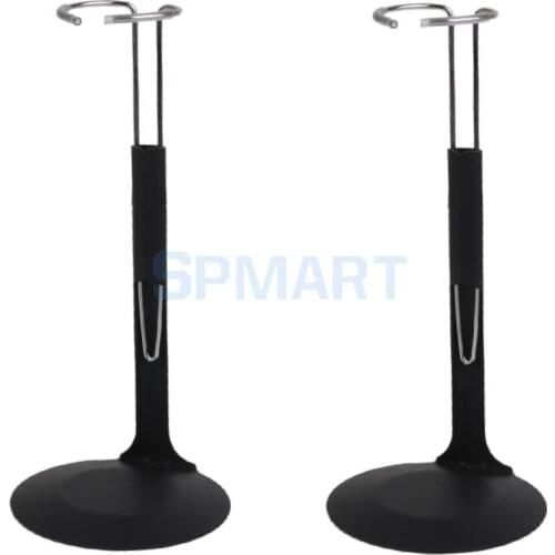 2Pcs Black Adjustable Doll/Bear Stand 1/6 Scale C-Type Support Display Stand Holder Base for 12" Action Figure 10-14cm/4-5.5inch
