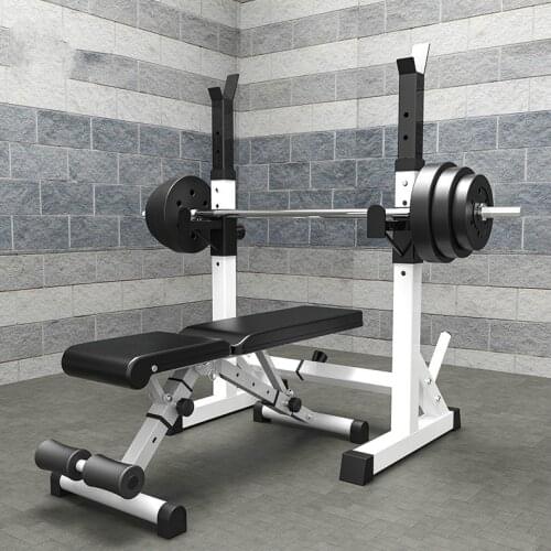 Black Multifunctional Folding Weight Bench Dumbbell Bench Press Rack And And Mens Barbell Rack