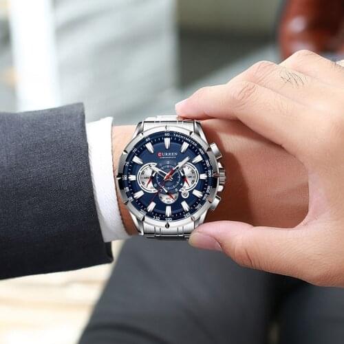 Curren Men Watches Big Dial Sports Male Watch Military Top-Brand Luxury Mens Business Wristwatch Male Clock Relogio Masculino