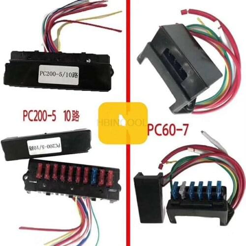 FOR Komatsu excavator accessories Komatsu PC60 100 120 200-5-6-7-8 fuse box assembly fuse holder high quality accessories