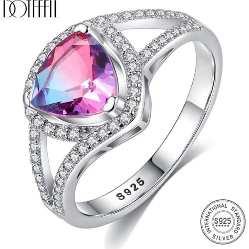 Кольца с фианитами для женщин DOTEFFIL China At AliExpress