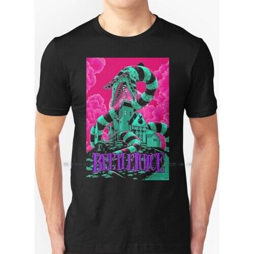 Beetlejuice T Shirt 100% Pure Cotton Beetlejuice Worms Horror Comedy Movie B Movie 1980s 80s