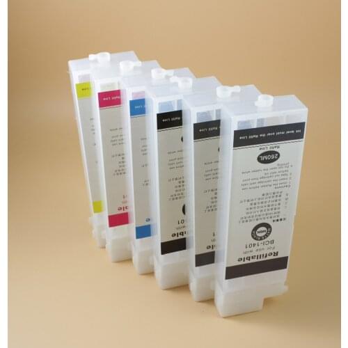 6 pieces ink cartridge for Canon IPF510 ink cartridges refillable with chips 102