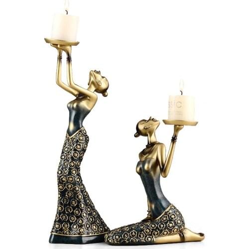 2-piece Wine Cabinet Decoration Candle Holder Home Decoration Creative Living Room Candle Holder Wedding Home Decoration