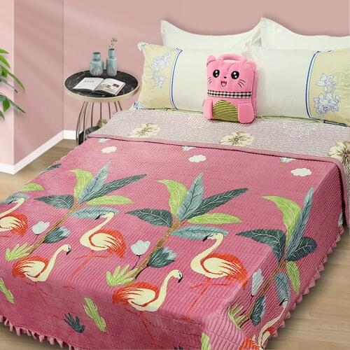 Soft and Warm Bed Cover King Size 200x230cm Lace Edge Wool Blanket for Bed