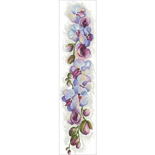 Strip Flower Orchid patterns counted 11CT 14CT 18CT Cross Stitch Sets DIY Chinese Cross-stitch Kits Embroidery Needlework