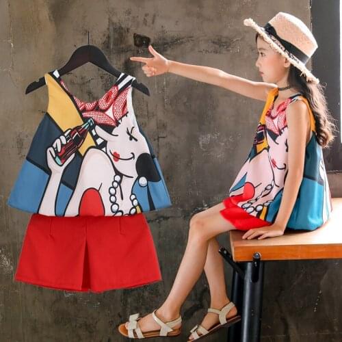 Girls outfits kids clothing sets summer 2020 big girl suits children suit clothes 2pcs set size for 3 4 5 6 7 8 9 10 11 12 years