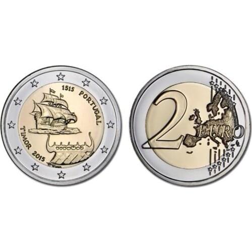 Portugal 2015 500th Anniversary Discovery of East Timor 2 Euro Real Original Coins True Euro Collection Commemorative Coin Unc