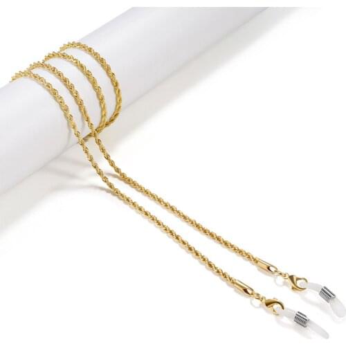Glasses Strap Fashion Sunglasses Chain Necklace Mask Lanyard Spectacle Accessories Metal Twist Rope