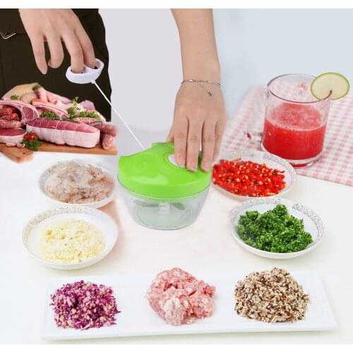 Manual Food Processor Chopper Vegetable Cutter Chopper Shredder Garlic Press Speedy Meat Machine Crusher Blender Kitchen Tool