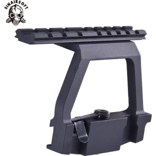 SINAIRSOFT AK 74U Tactical Side Rack Mount Quick QD Style 20mm Detach Weaverer Rail Double Side AK Sight Paintball Mounts Rifle