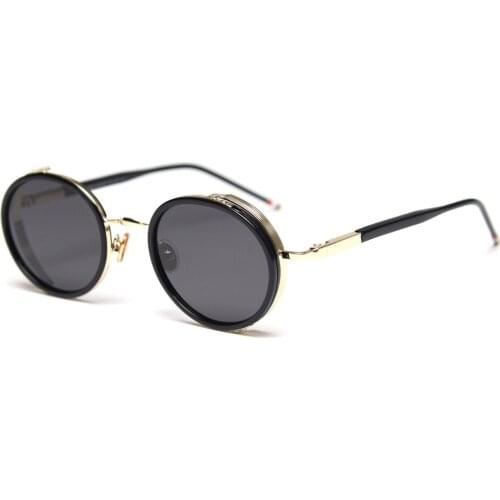 Veshion Retro Oval Sunglasses Men Polarized Gold Metal Women Sun Glasses Uv400 Brown High Quality Korean Style Gift Items